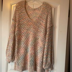 POL NWOT Pastel Knit V-Neck Sweater in Small
